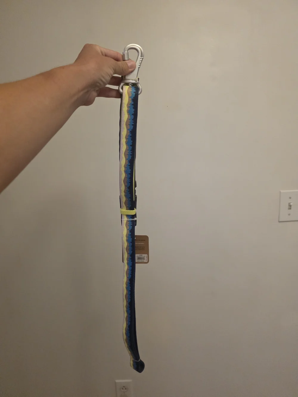 Arcadia Blue and Yellow Wave Pattern Collar & Leash Combo